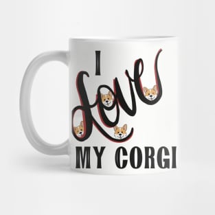 I Love My Corgi Design Mug